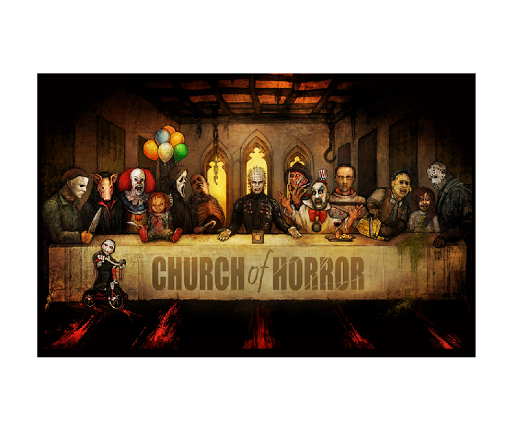 Poster Flag Church Of Horror