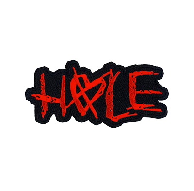 Hole Logo Patch Red