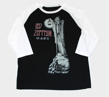 Led Zeppelin - Hermit - 3/4 Sleeves Raglan - Black x White ...