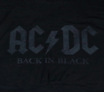 AC/DCBack in Black – Black LettersBlackTSACDC072