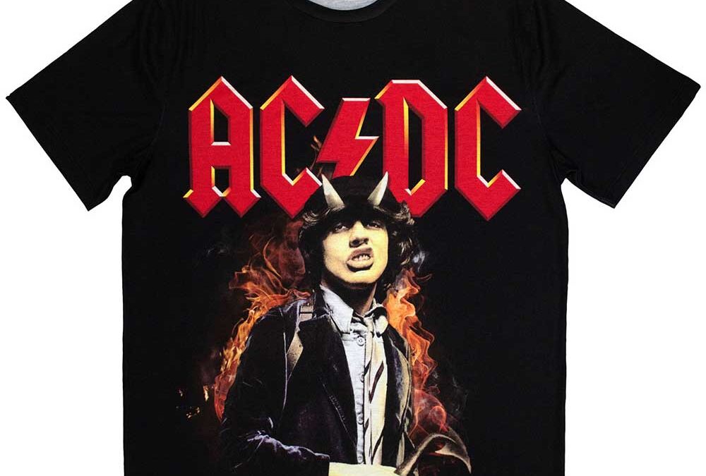 AC/DCAngus Highway To Hell97% Polyester 3% ElastaneSublimation T-Shirt BlackTSACDC139