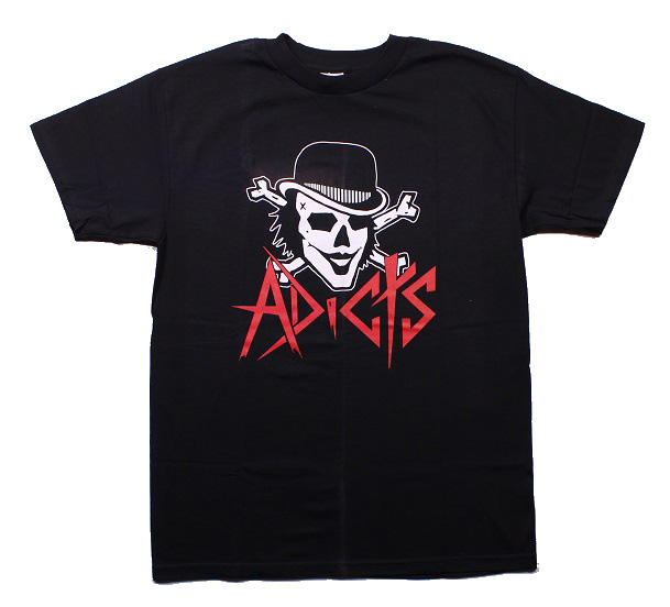 The Adicts Monkey T-Shirt – Official Licensed Men's Rock Band Tee, Black, 100% Cotton, Multiple Sizes