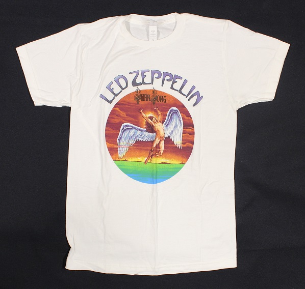 Led ZeppelinSwanson LogoWhiteTSLEDZEP009