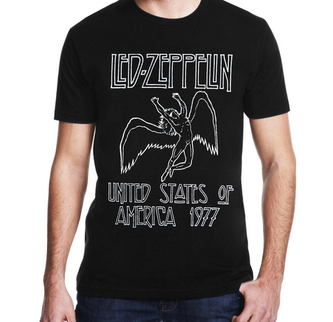 Led ZeppelinUSA ’77T-Shirt BlackTSLEDZEP057