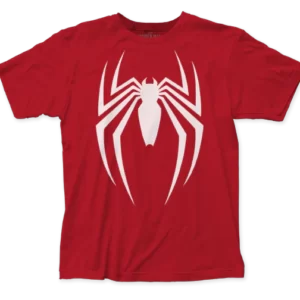Spider-Man Video Game Logo T-Shirts Unisex Red Fitted Jersey Tee