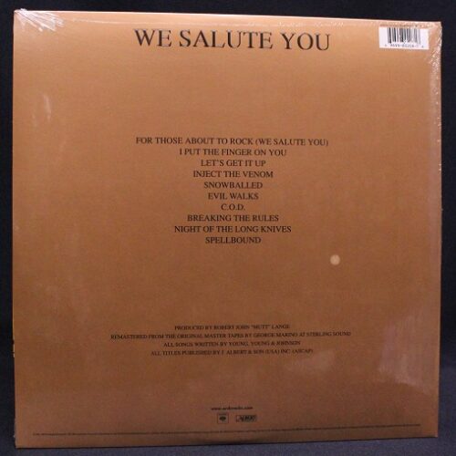 AC/DC – For Those About To Rock We Salute You vinyl