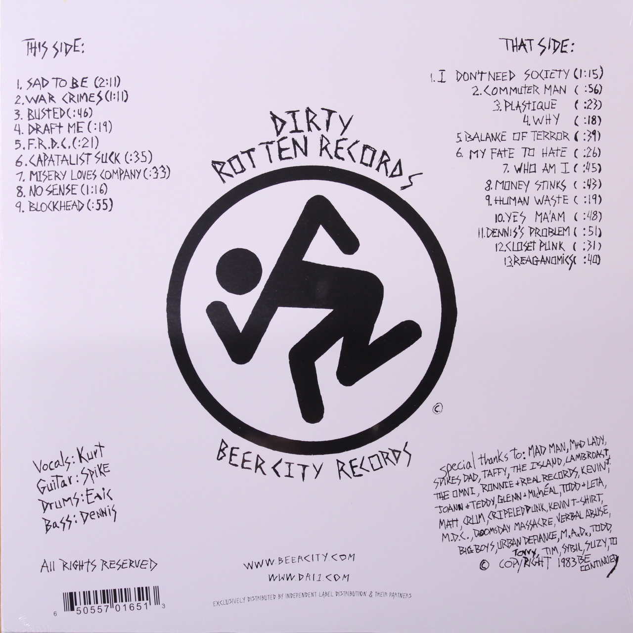 Dirty Rotten Imbeciles - D.R.I.Dirty Rotten LPVinyl, LPVNLDRI001 - Wild ...